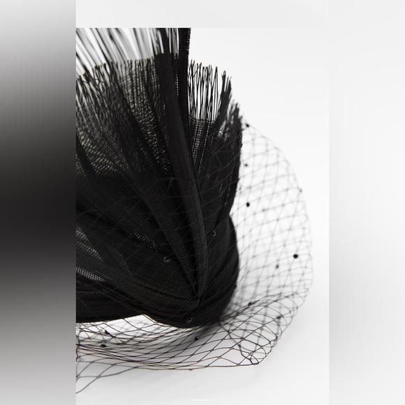 Zara Black Headband Headpiece - Size Small- NWT - Picture 3 of 3